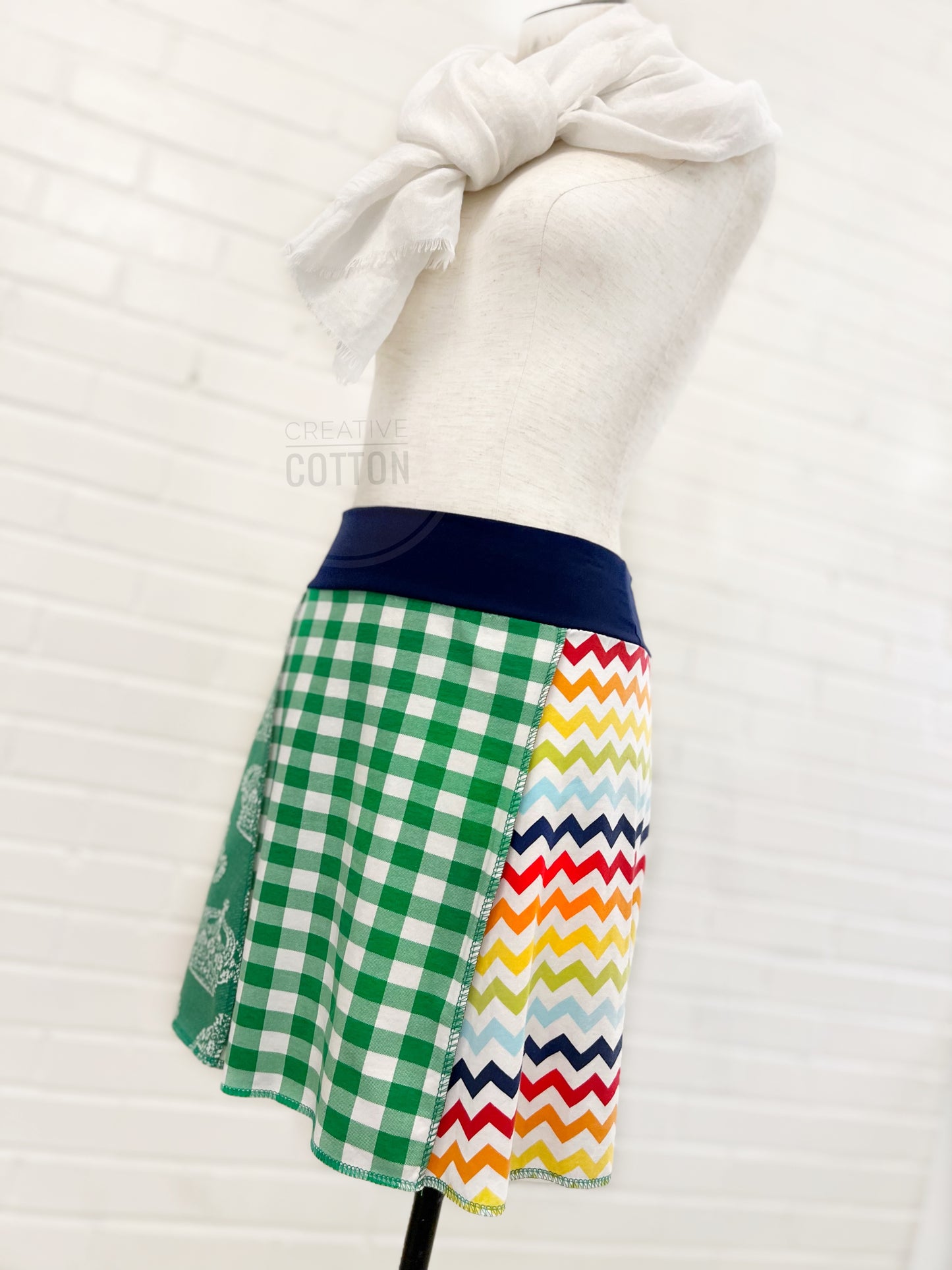 Chevron Crowns Teen Skirt