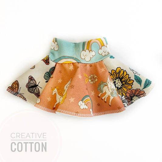 Retro Unicorns Doll Skirt