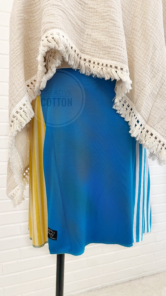 Watercolor Brights Funky Knit Skirt