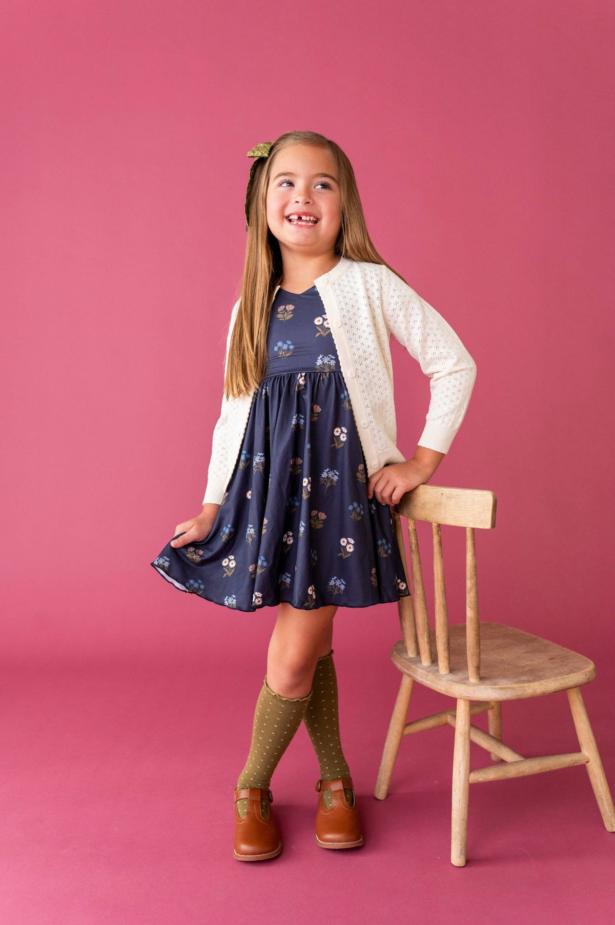 Little Stocking Co. - Dottie Knee Socks - Olive: 6-18 MONTHS