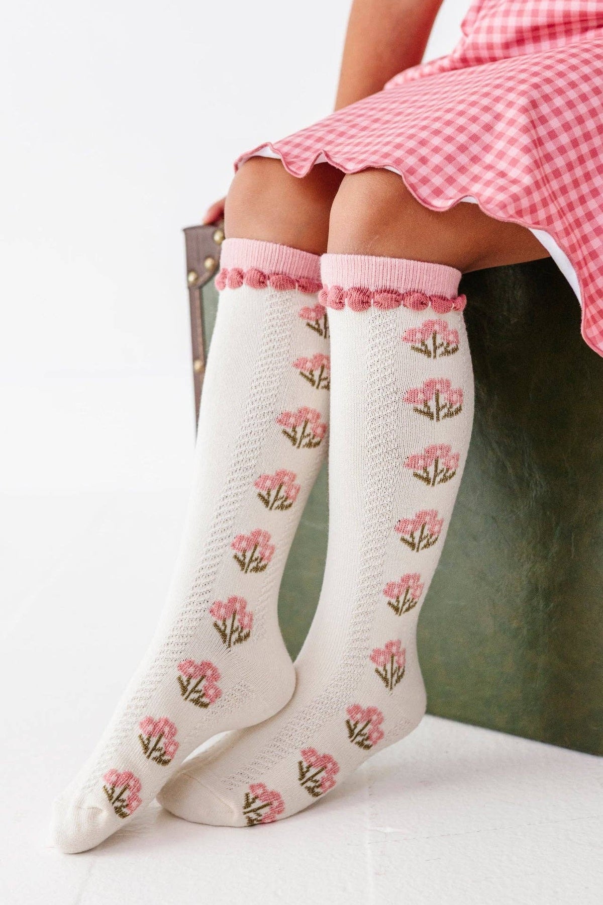 Little Stocking Co. - Posie Knee Socks - Old Rose: 6-18 MONTHS