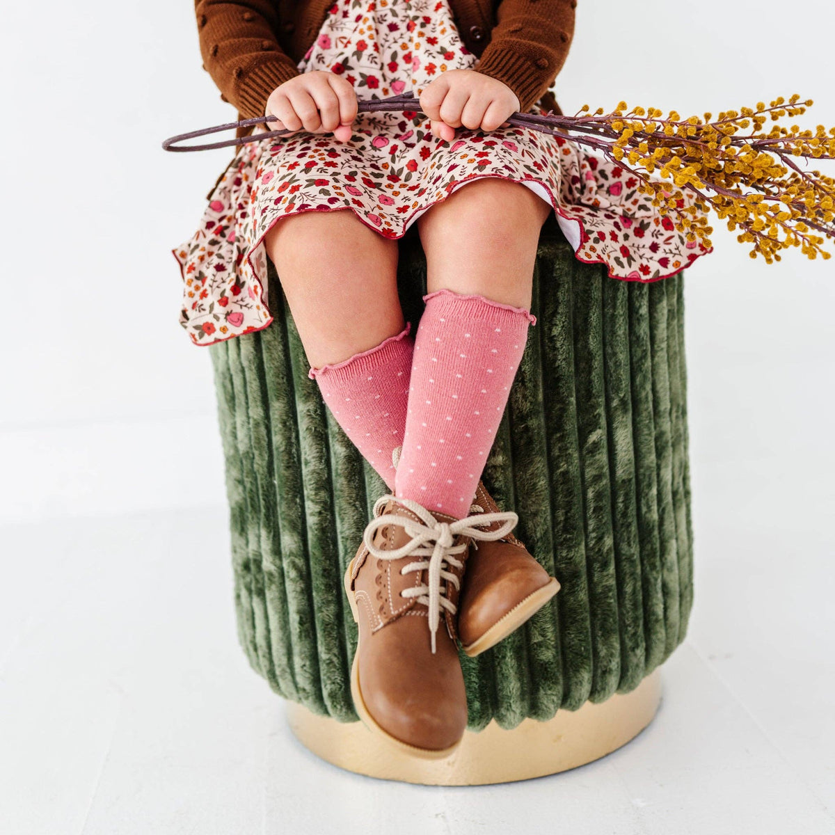 Little Stocking Co. - Dottie Knee Socks - Old Rose: 4-6 YEARS
