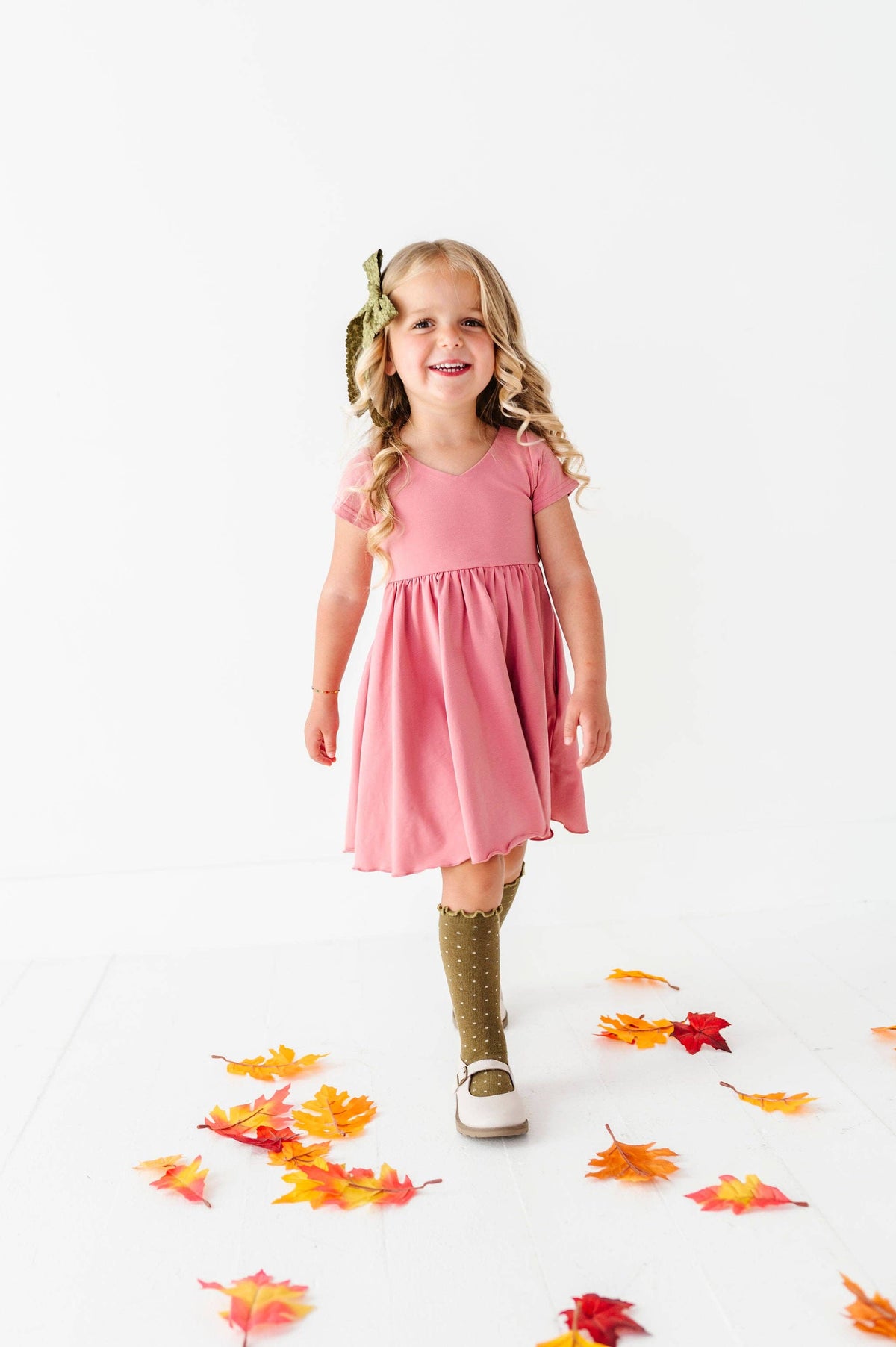 Little Stocking Co. - Dottie Knee Socks - Olive: 1.5-3 YEARS