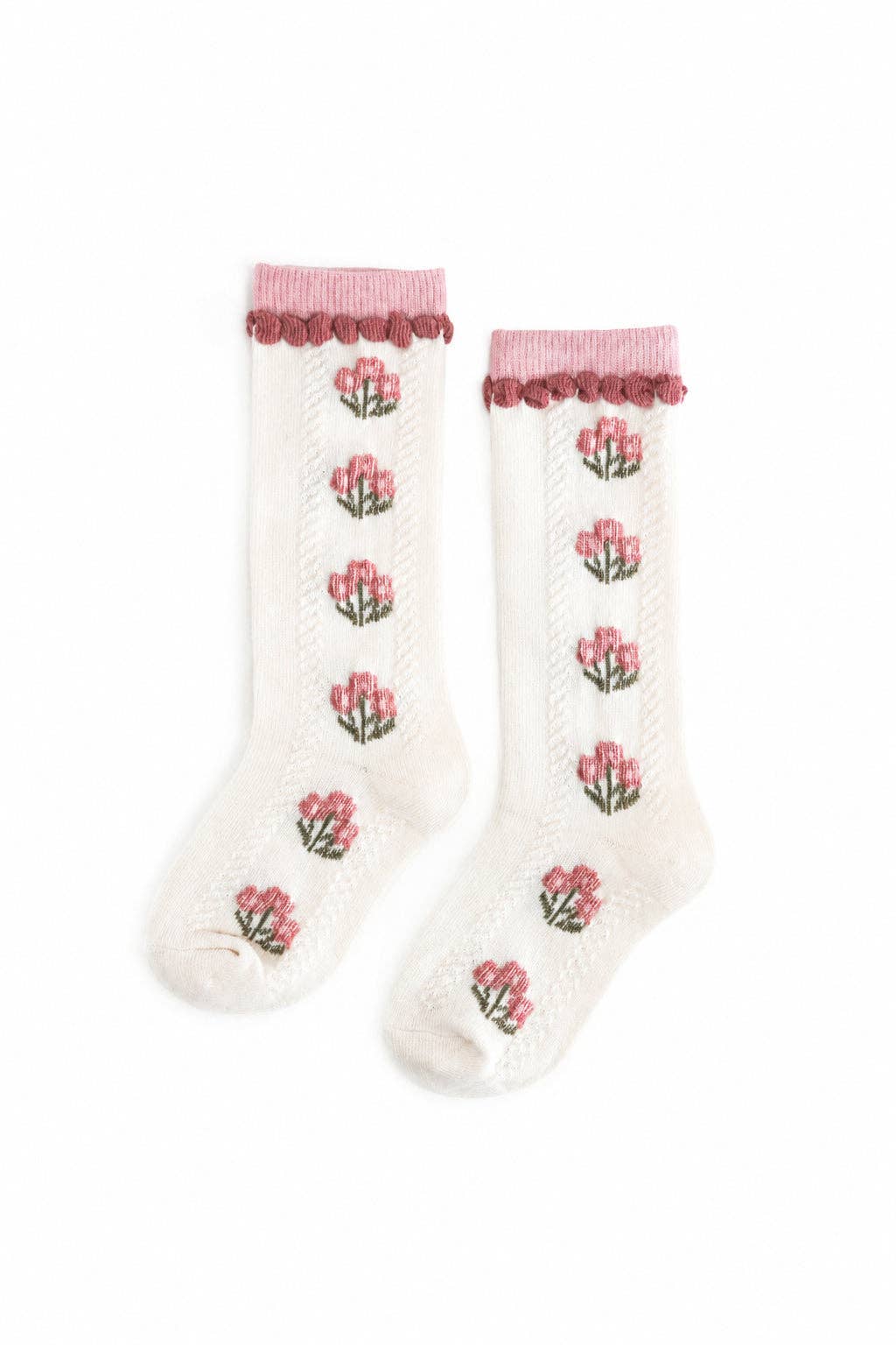 Little Stocking Co. - Posie Knee Socks - Old Rose: 6-18 MONTHS
