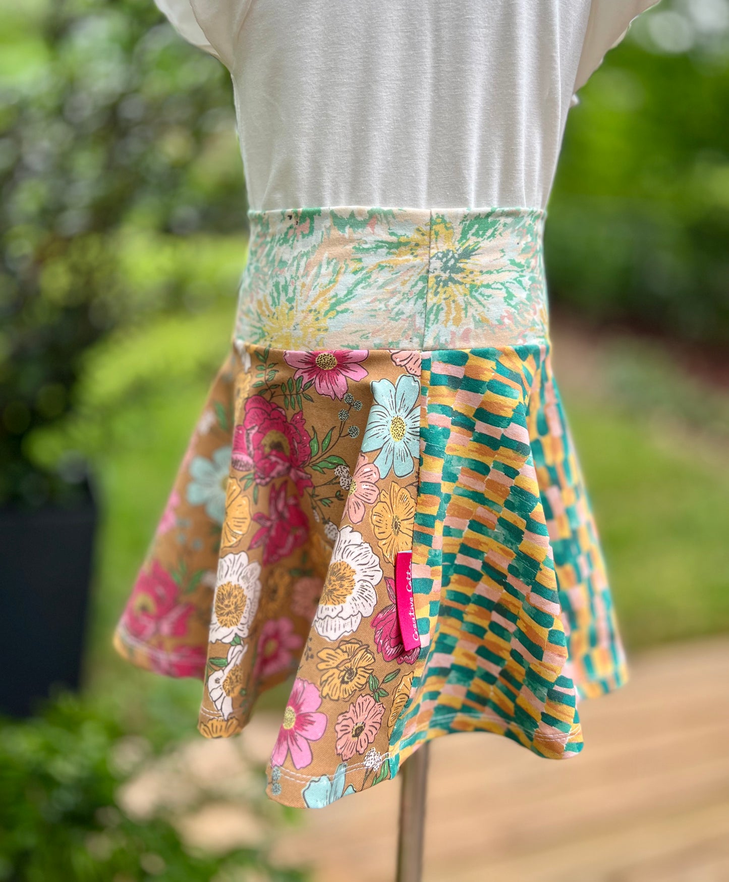 Watercolor Horses Twirl Skirt