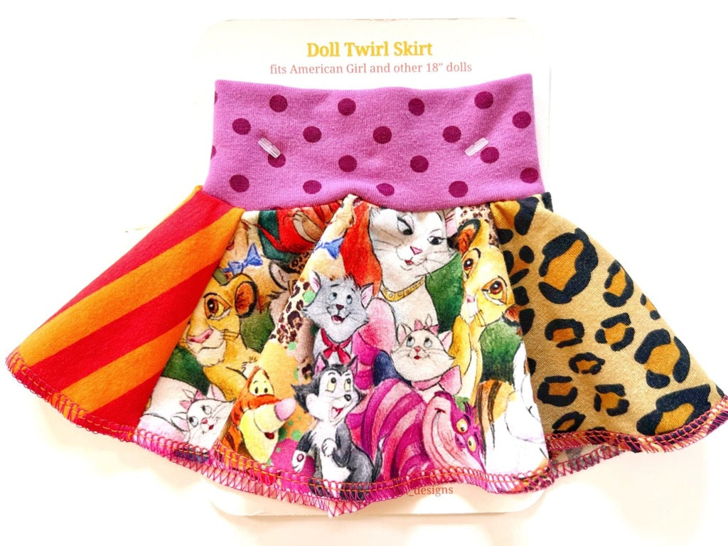 Cats of Disney Doll Skirt