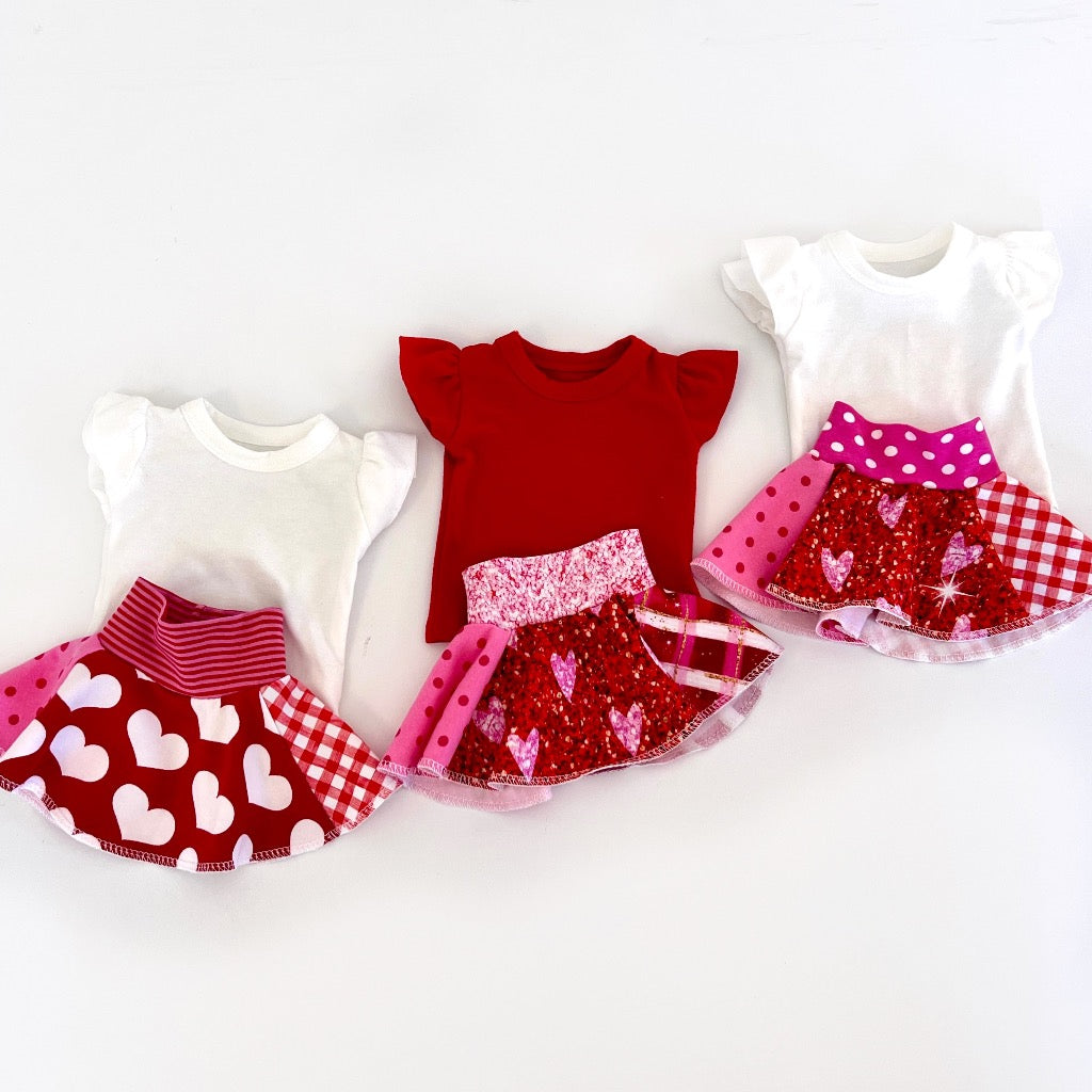 Doll Ruffled Tee (matches Doll Skirts)