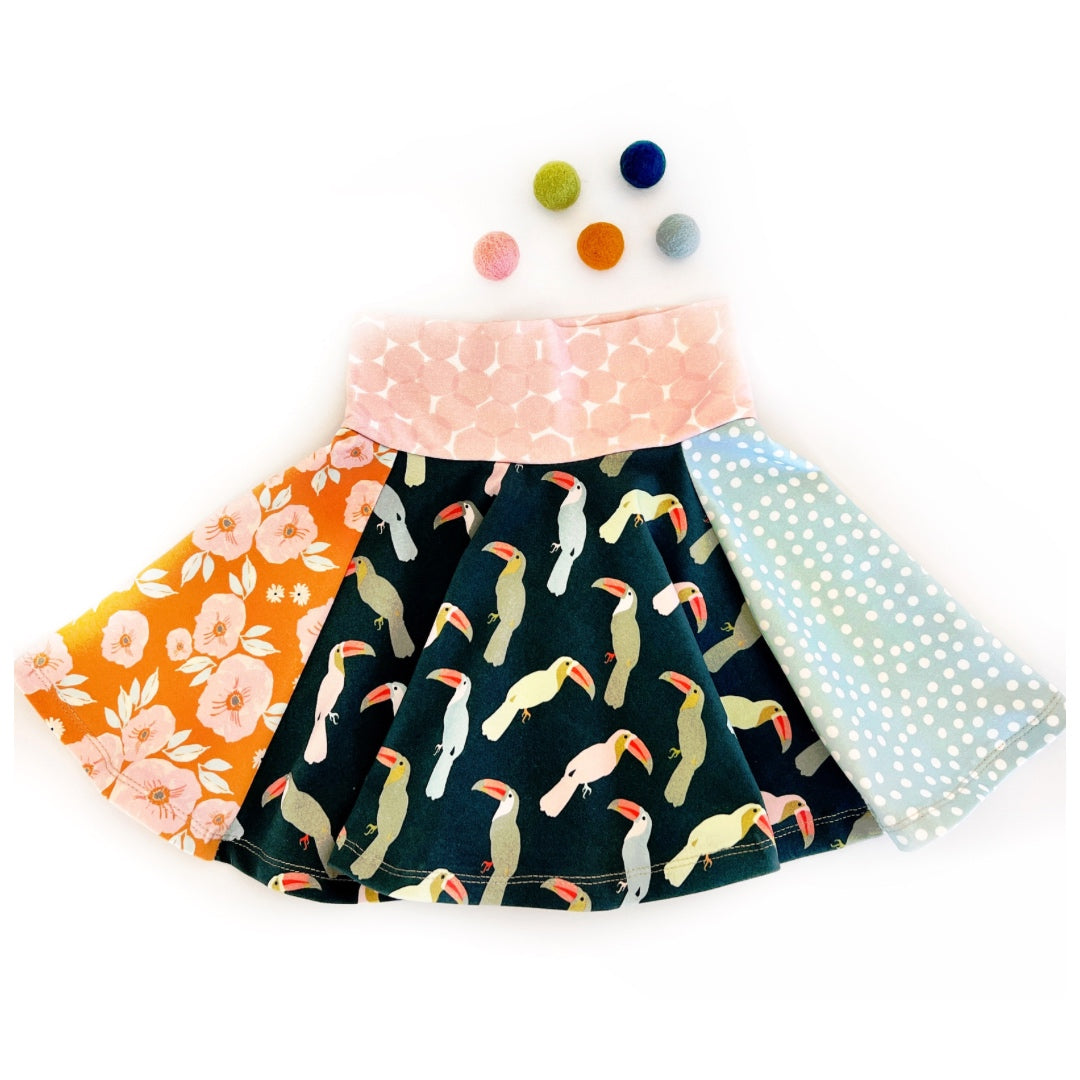 Tropical Toucans Twirl Skirt