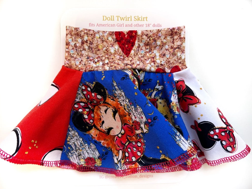 Magic Kingdom Disney Doll Skirt